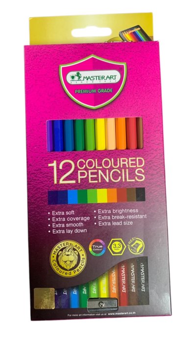 สีไม้ยาวมาสเตอร์อาร์ต#พรี่เมี่ยมเกรด12สี