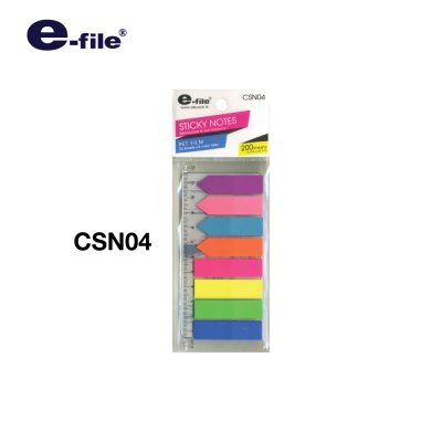 อินเด็กซ์โน๊ต8สีอีไฟล์#CSN04(1.2x4.5ซม)สีละ25แผ่น