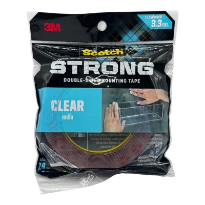 เทปกาว2หน้าใสแรงยึดสูงสก็อต#4010ขนาด19มมx4เมตร(รับ นน.3.3กก)