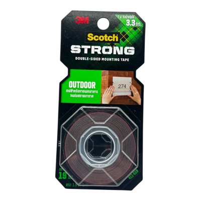 เทปกาว2หน้าแรงยึดสูงสก็อต#411ขนาด19มมx1.5เมตร(รับ นน.3.3กก)