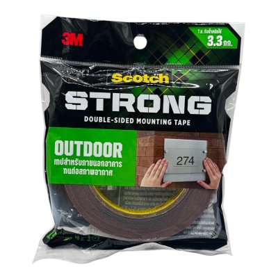 เทปกาว2หน้าแรงยึดสูงสก็อต#411ขนาด19มมx4เมตร(รับ นน.3.3กก)