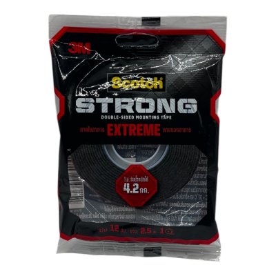 เทปกาว2หน้าแรงยึดสูงสก็อต#414ขนาด12มมx2.5เมตร(รับ นน.4.2กก)