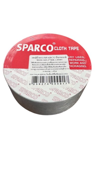 เทปผ้าสปาโก้#1.5นิ้วx8หลาคละสี