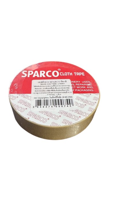 เทปผ้าสปาโก้#1นิ้วx8หลาคละสี