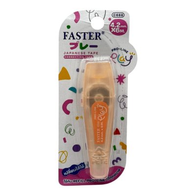 เทปลบคำผิดฟาสเตอร์#C688(4.2มมx6ม)คละสี