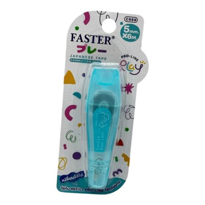 เทปลบคำผิดฟาสเตอร์#C689(5มมx6ม)คละสี