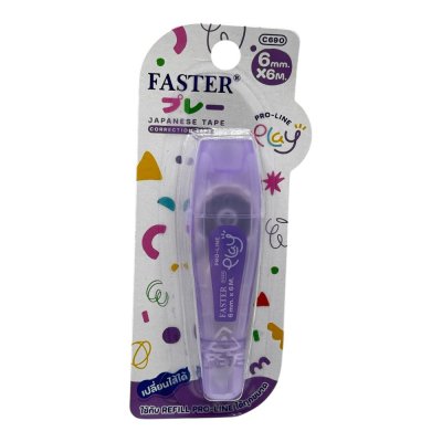 เทปลบคำผิดฟาสเตอร์#C690(6มมx6ม)คละสี