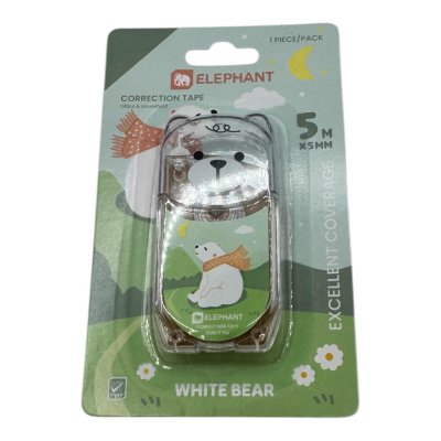 เทปลบคำผิดช้าง#ไวท์แบร์(5มมx5เมตร)