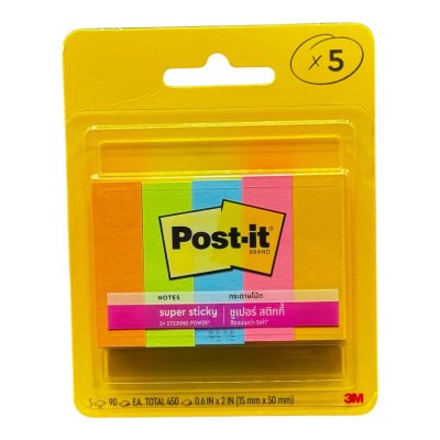 โพสต์อิทเพจมาร์กเกอร์3เอ็ม#670-5ASSAUขนาด15มมx50มม5สี