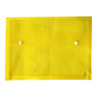 แฟ้มกระดุม2เม็ดพลาสติกขยายข้างออร์ก้า#A154A4คละสีใส