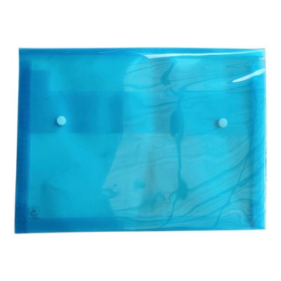 แฟ้มกระดุม2เม็ดพลาสติกขยายข้างออร์ก้า#A154A4คละสีใส