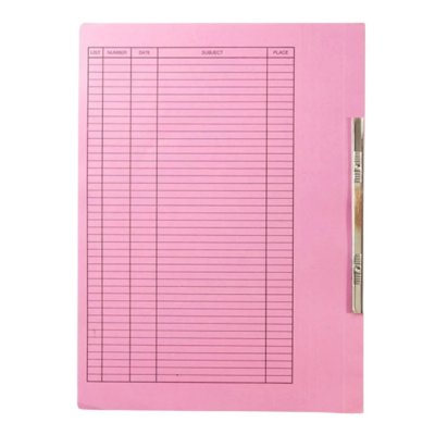 แฟ้มเจาะกระดาษใบโพธิ์#403F4คละสีลิ้นโลหะหนา300แกรม