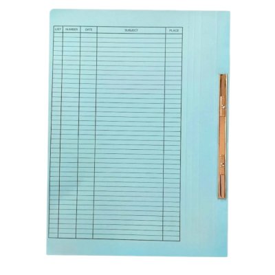 แฟ้มเจาะกระดาษใบโพธิ์#403F4คละสีลิ้นโลหะหนา300แกรม