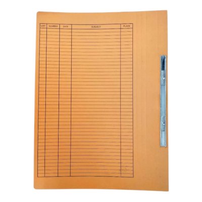 แฟ้มเจาะกระดาษใบโพธิ์#403F4คละสีลิ้นโลหะหนา300แกรม