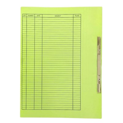 แฟ้มเจาะกระดาษใบโพธิ์#403F4คละสีลิ้นโลหะหนา300แกรม