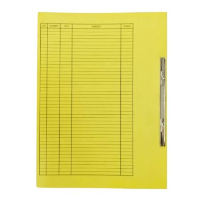 แฟ้มเจาะกระดาษใบโพธิ์#403F4คละสีลิ้นโลหะหนา300แกรม