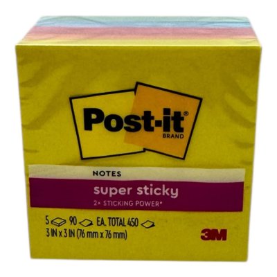 กระดาษโน้ตโพสต์อิท#654-5SSJOYขนาด3x3นิ้ว5สี/แพ็ค(450แผ่น)