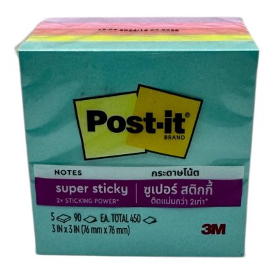 กระดาษโน้ตโพสต์อิท#654-5SSMIAขนาด3x3นิ้ว5สี/แพ็ค(450แผ่น)