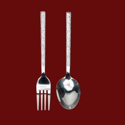 ช้อนส้อมหินเงิน