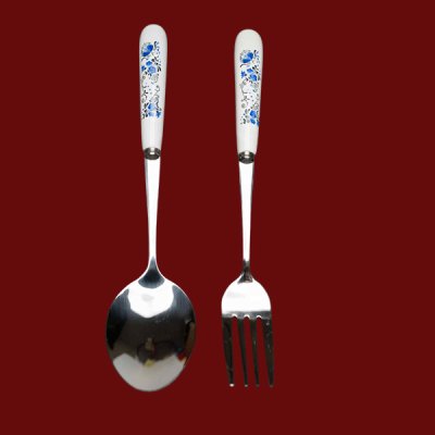 ช้อนส้อมเซลามิกดอก