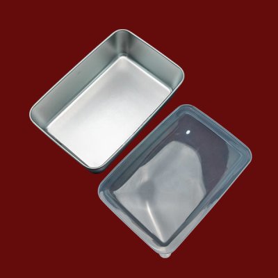 กล่องเลสเหลี่ยม +ฝา 22CM