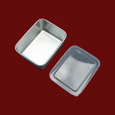 กล่องเลสเหลี่ยม+ฝา 13CM