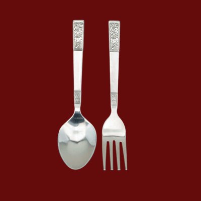 ช้อนส้อมลายกุหลาบ