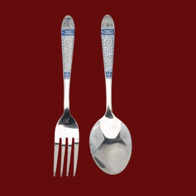 ช้อนส้อม คราม 1