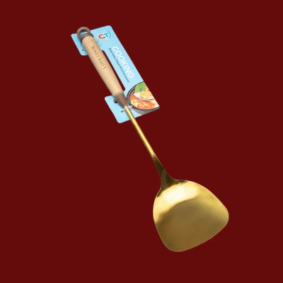 ตะหลิวทอง ด้ามไม้ CT1490