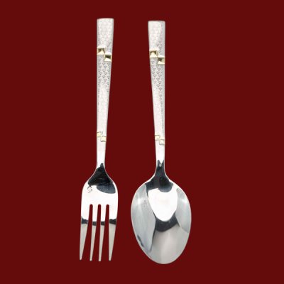 ช้อนส้อมลายเพชร