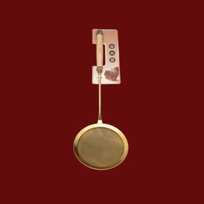 ตะแกรงทองด้ามไม้ ใหญ่ CT1497