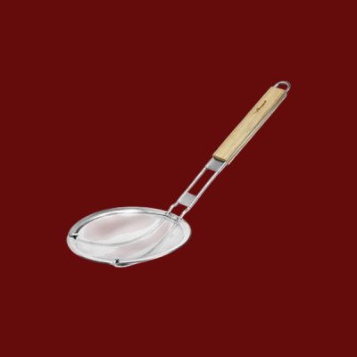 กระชอนขอบหนาด้ามไม้ 6 นิ้ว 18 ซม