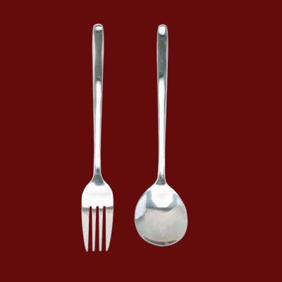 ช้อนส้อมปลายตัดเงิน 19