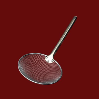 ตะแกรงถัก ด้ามสเตนเลส 18 ซม