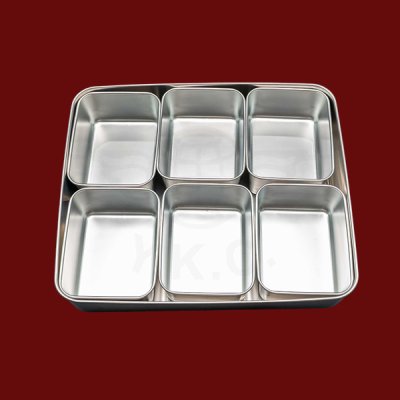 กล่องเครื่องปรุง 6ช่อง+ฝา