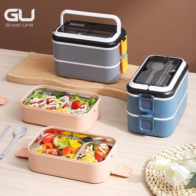 กล่องข้าว 2 ชั้น ทำจาก SUS304