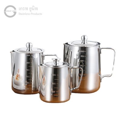 กาชาสแตนเลส กาชา กากาแฟ สแตนเลส 304 มีขนาด 350ml/600ml/900ml