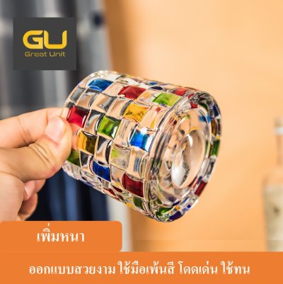 แก้ววิสกี้ แก้วเหล้า แก้วน้ำ แบบหมุนไม้ พร้อมฐานไม้ ทำจากคริสตัล เพิ่มหนา สวยงาม ใช้ทน