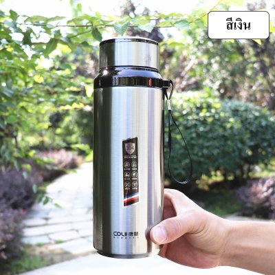 ขวดน้ำเก็บความร้อน เก็บความเย็น ขวดน้ำสูญญากาศ ทำจากสแตนเลส 304 เก็บความร้อนเย็นได้นาน พร้อมตัวกรองชา ใช้ทน คุณภาพดี