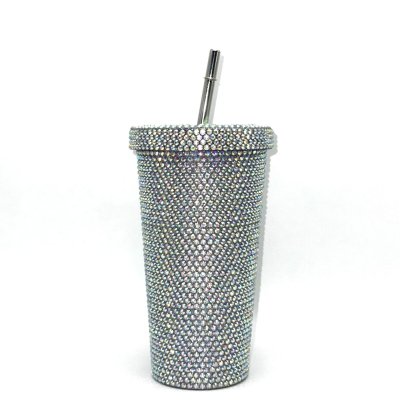 ขวดน้ำเก็บความร้อน เก็บความเย็น ขวดน้ำสูญญากาศ ทำจากสแตนเลส 304 เก็บความร้อนเย็นได้นาน ติดเพชรรอบด้าน คุณภาพดี