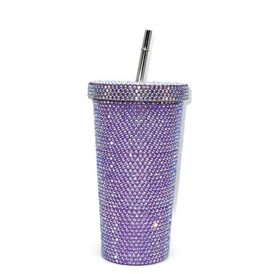 ขวดน้ำเก็บความร้อน เก็บความเย็น ขวดน้ำสูญญากาศ ทำจากสแตนเลส 304 เก็บความร้อนเย็นได้นาน ติดเพชรรอบด้าน คุณภาพดี