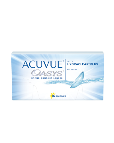 ACUVUE OASYS WITH HYDRACLEAR PLUS คอนแทคเลนส์ใสราย 2 สัปดาห์ สำหรับสายตาสั้น