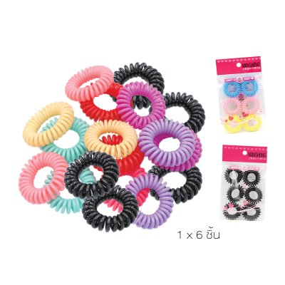 หนังยางรัดผม เกลียวเล็ก แบบขุ่น