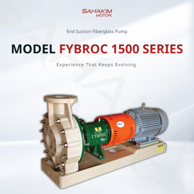 ปั๊มเคมี/ไฟเบอร์กลาส (End Suction Fiberglass Pump) รุ่น Fybroc 1500 Series - สหคิมมอเตอร์