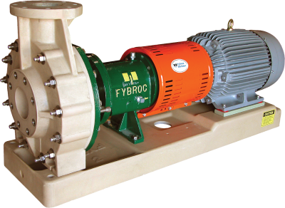 ปั๊มเคมี/ไฟเบอร์กลาส (End Suction Fiberglass Pump) รุ่น Fybroc 1500 Series - สหคิมมอเตอร์