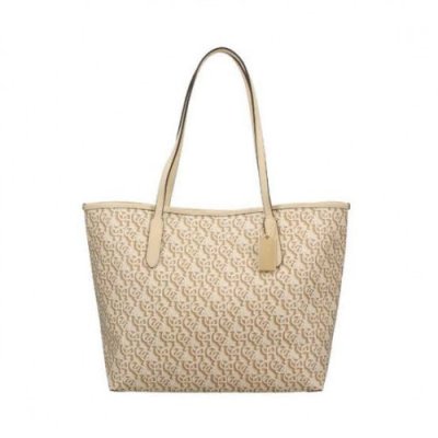 City tote ขาวลาย