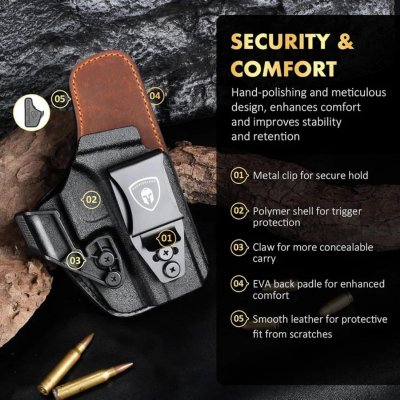 ซองพกใน Kydex + หนัง Glock 19/17 (WARRIORLAND)