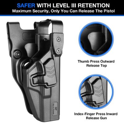 ซองพกนอก Glock 17/19/19X/23/31/32 (Gen1-5) / 22 (Gen1-4) Level 3 Gun & Flower