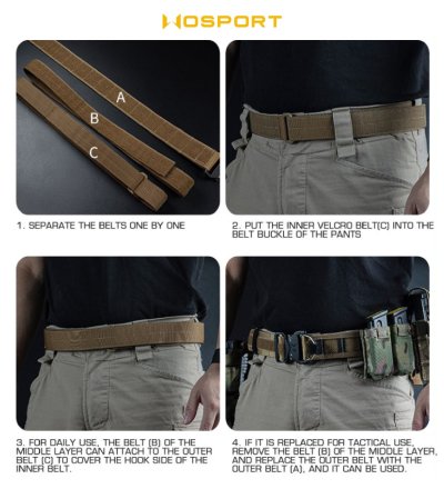 เข็มขัดสนาม Cobra 3 ชั้น ( WOSPORT ) Special Combat Belt