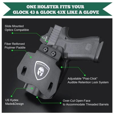 ซองพกนอก KYDEX Glock 43/43X (Warriorland)